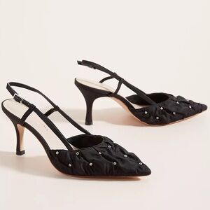 NEW Loeffler Randall Athea Silk Slingback crystal embellished Heels